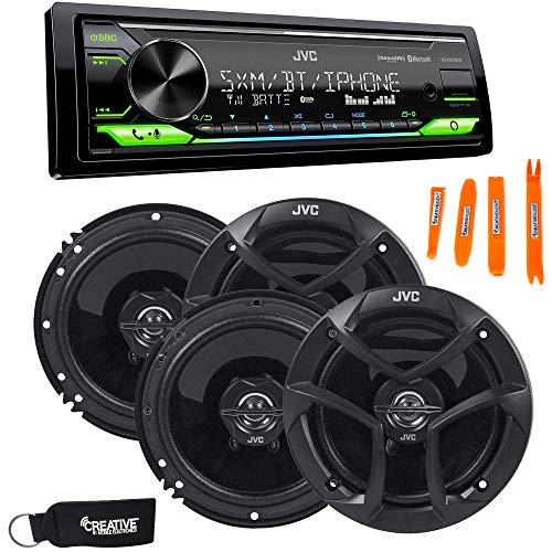 JVC KD-X370BTS Digital Media ReceiverW/BT, USB, SiriusXM Ready, Amazon Alexa + Two Pairs of JVC 6.5 JVC KD-X370BTS Digital Media ReceiverW/BT, USB, SiriusXM Ready, Amazon Alexa + Two Pairs of JVC 6.5